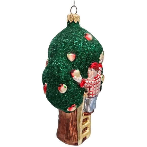 Patricia Breen Apple Tree Boy Glittered Tree Red Shirt Summer Christmas Ornament - Picture 6 of 12